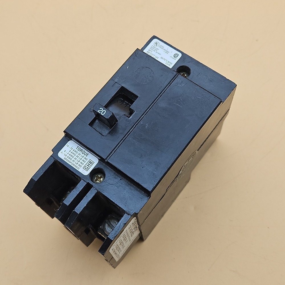 Cutler Hammer GHB GHB2020 2 Pole 20 Amp 480v Circuit Breaker Bolt On